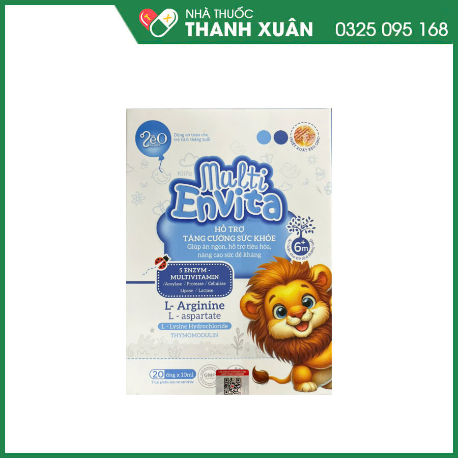 Multi Envita giúp hỗ trợ tiêu hóa, giúp ăn ngon, hỗ trợ tăng cường sức khỏe và nâng cao sức đề kháng